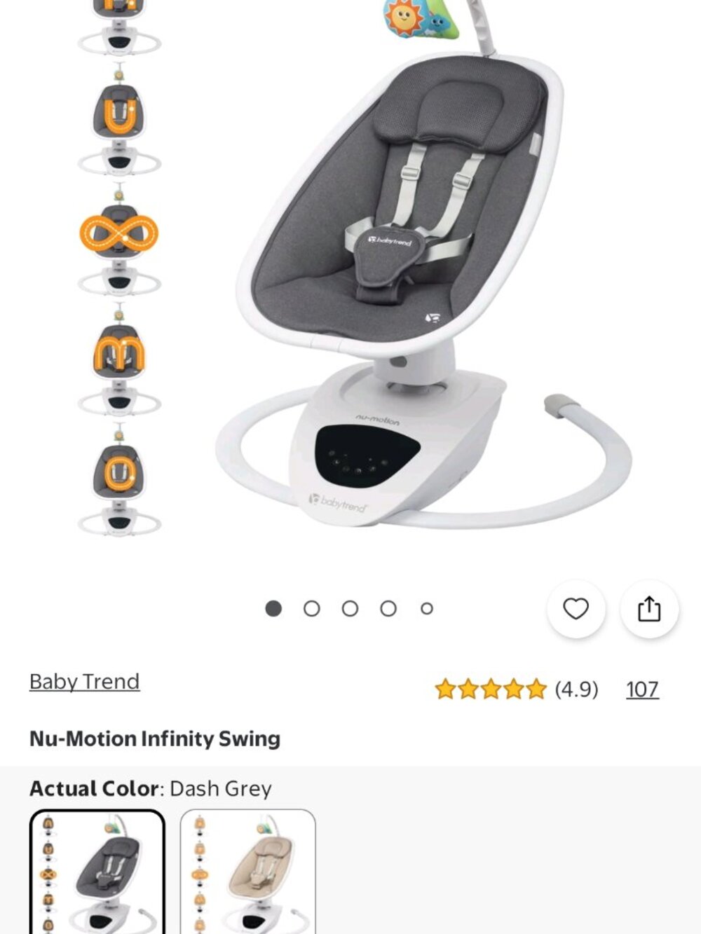 Baby Trend Nu-Motion swing